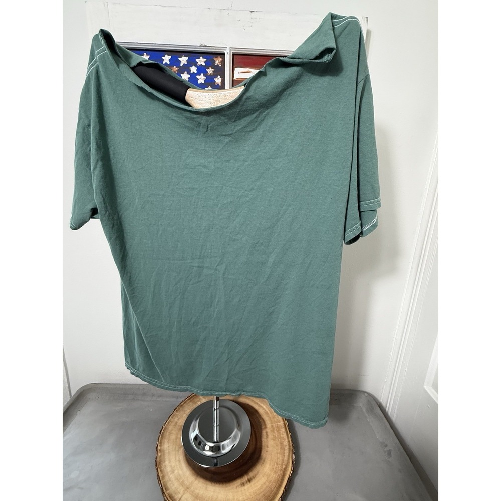 Vintage Green Pink Floyd Size XL - Note Altered / Cut Collar - See Photos - Picture 4 of 7